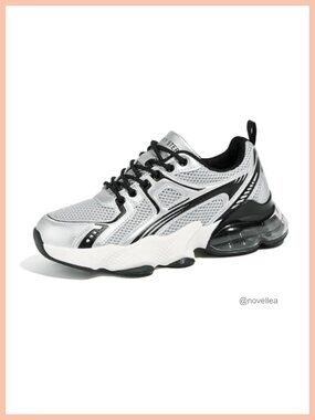 Women's Air Cushion Running Shoes Mesh PU Athletic Sneakers